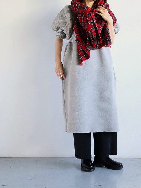 R&D.M.Co-LILLIAN YARN PUFF SLEEVE DRESS / Gray