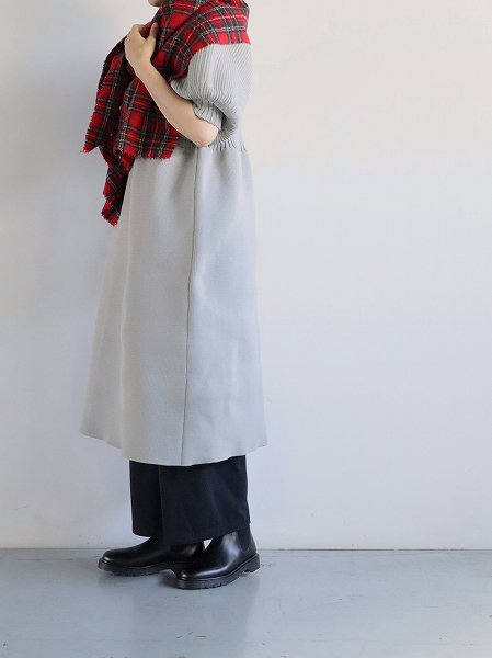 R&D.M.Co-LILLIAN YARN PUFF SLEEVE DRESS / Gray