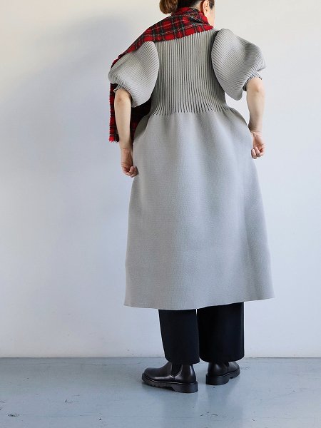 R&D.M.Co-LILLIAN YARN PUFF SLEEVE DRESS / Gray