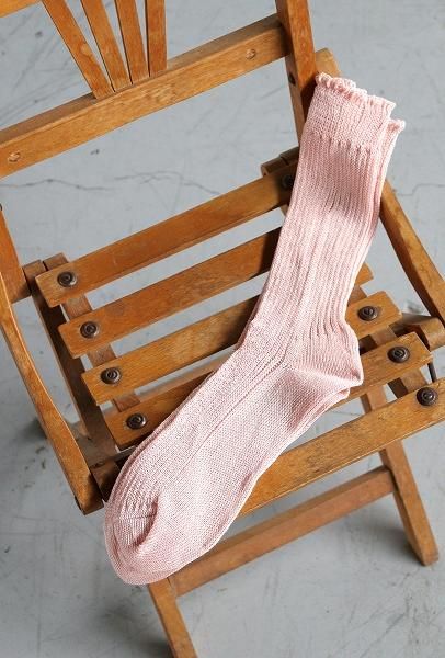 R&D.M.Co-LINEN RIB STITCH SOX