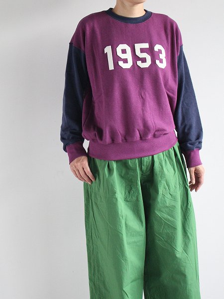 R&D.M.Co- (オールドマンズテーラー)　1953 SWEAT SHIRT / Purple×Navy (no.6237)