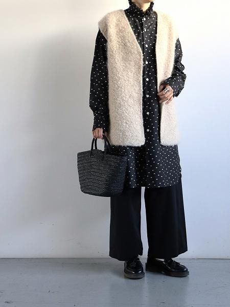 R&D.M.Co- (ɥޥ󥺥ƥ顼)PILE KNIT GILET / Wood Beige