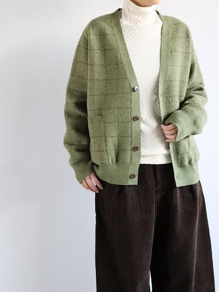 R&D.M.Co- (ɥޥ󥺥ƥ顼)PILE KNIT CARDIGAN / Wood Beige