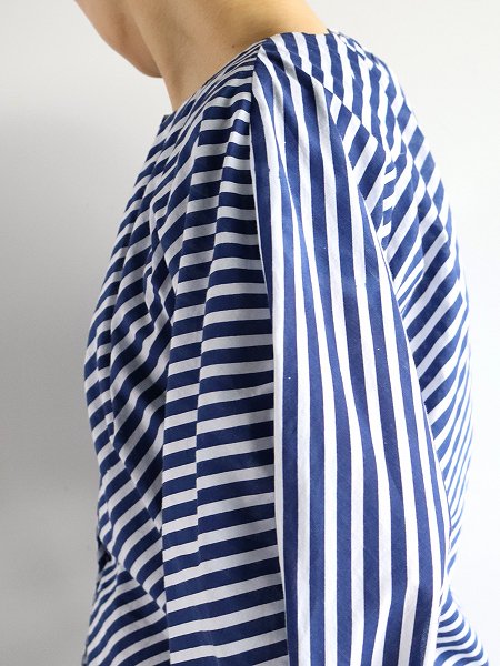 R&D.M.Co-(ɥޥ󥺥ơ顼)  RAINY STRIPE BALLOON SLEEVE JACKET / Blue (no.6838)