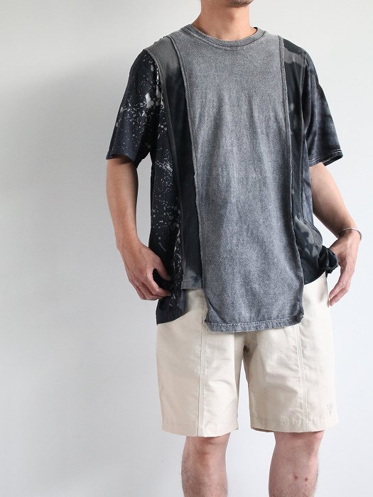 Rebuild By Needles / 5 Cuts S/S Tee - B&W Mishmash