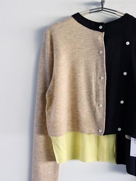 RHODOLIRION (ɥꥪ) Combo Sheer Knit Cardigan / Crazy