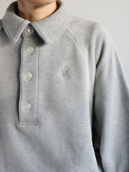 RHODOLIRION (ロドリリオン)　Polo Sweatshirt -Damaged / H.Grey