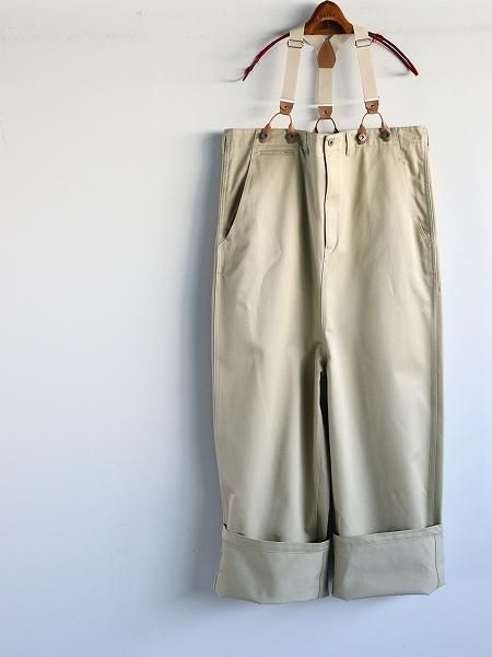 RHODOLIRION (ロドリリオン) Suspender Pants - Chino Cloth / Khaki
