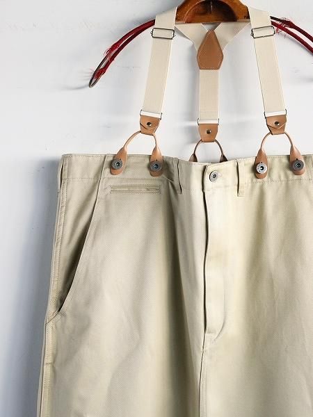 RHODOLIRION (ロドリリオン) Suspender Pants - Chino Cloth / Khaki