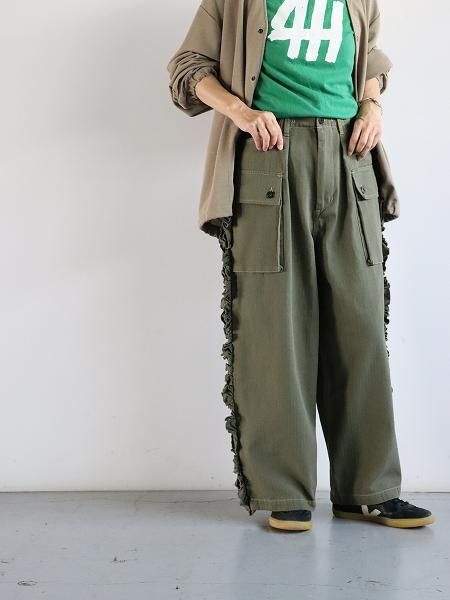 RHODOLIRION (ɥꥪ)Utility Pants - Herringbone 