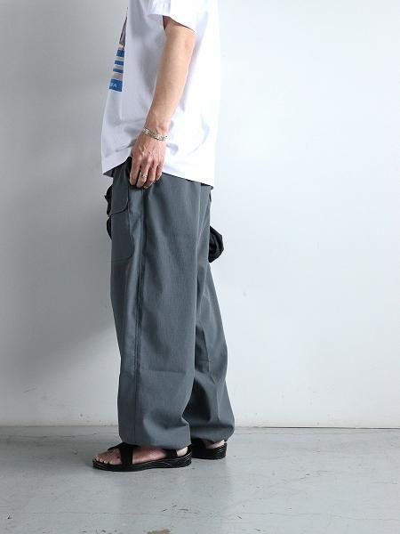 South2 West8 (S2W8)String Cuff Balloon Pant - Poly Washer Cloth / Blue Grey