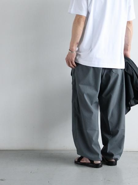 South2 West8 (S2W8)String Cuff Balloon Pant - Poly Washer Cloth / Blue Grey