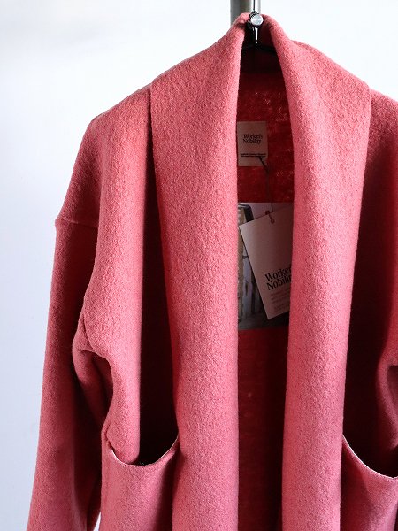 Workers NobilityLong Jacket / Boiled Wool - Pink