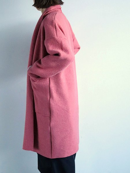 Workers NobilityLong Jacket / Boiled Wool - Pink