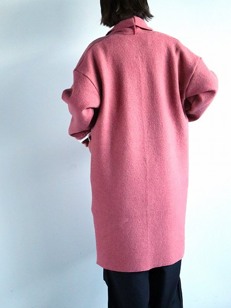 Workers NobilityLong Jacket / Boiled Wool - Pink