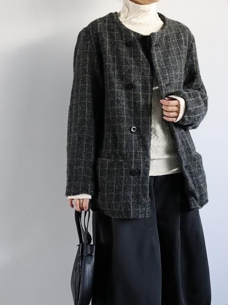 THE HINOKIOrganic Cotton Checker Turtleneck T-Shirt