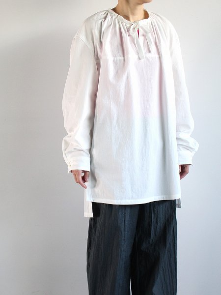 THE HINOKI OG Cotton Stand Collar Dress / BLACK