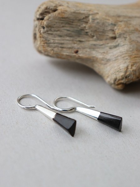 Touareg Silver Earrings 04 / Silver & Ebonywood