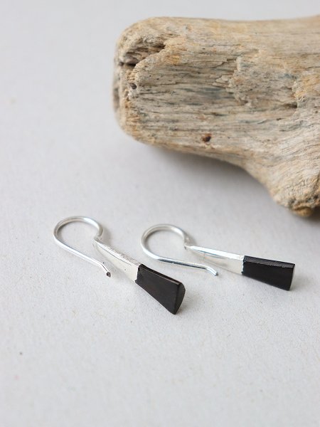 Touareg Silver Earrings 04 / Silver & Ebonywood