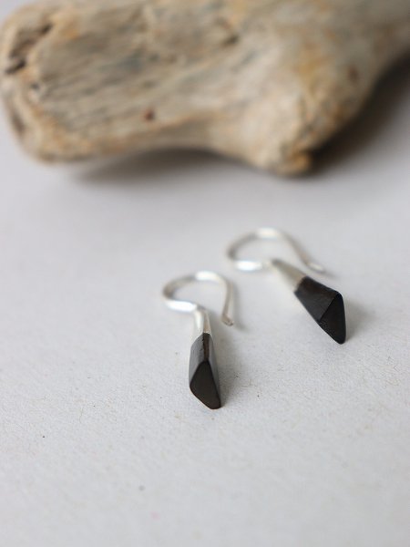 Touareg Silver Earrings 04 / Silver & Ebonywood