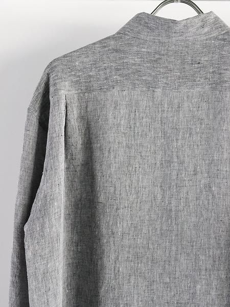 Cale (カル) Water Twist Linen Pull-over Shirt / Grey