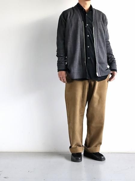 Cale ()Wool Pomte V Neck Cardigan / Dk.grey (C233U03J01)