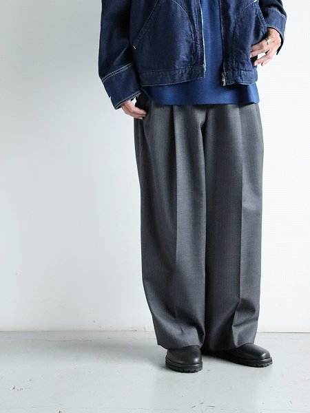 CaleWool Stripe Trouser / Gray