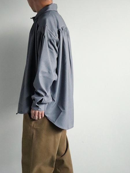 aie Painter Shirt - Poly Sharkskin Twill / Grey (PU667) aie Painter Shirt - Poly Sharkskin Twill / Grey (PU667)