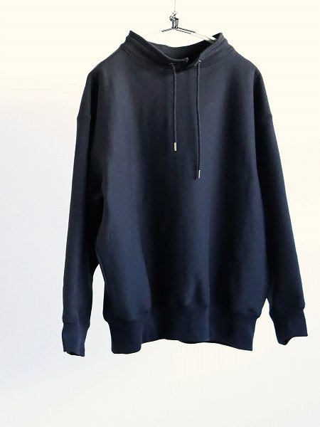 alvana / STAND COLLAR SWEAT - BLACK