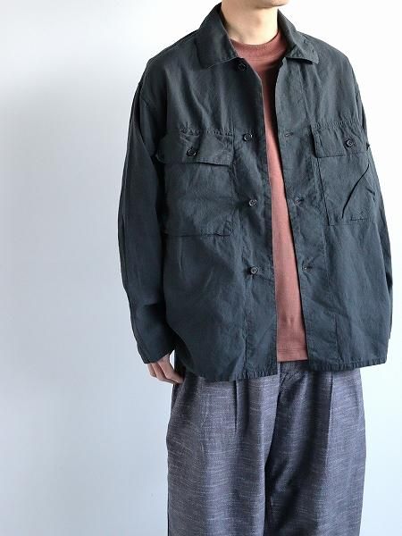 alvana () UNEVEN OVER SHIRTS JACKET / FADE BLACK no.ALV-90122