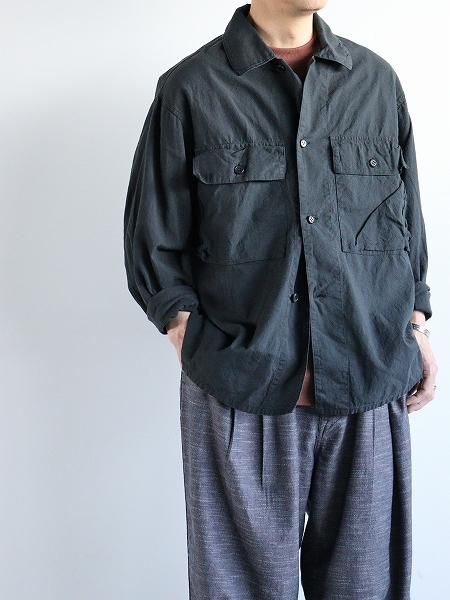 alvana () UNEVEN OVER SHIRTS JACKET / FADE BLACK no.ALV-90122