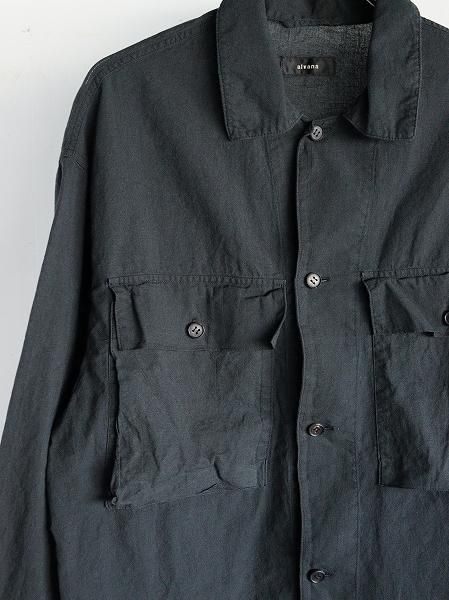 alvana () UNEVEN OVER SHIRTS JACKET / FADE BLACK no.ALV-90122