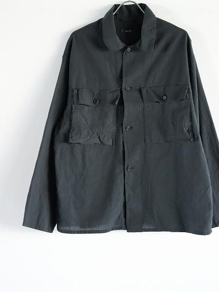 alvana () UNEVEN OVER SHIRTS JACKET / FADE BLACK no.ALV-90122