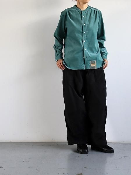 ASEEDONCLOUDHW collarless shirt / Cords - Green