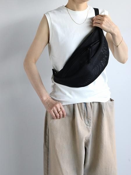 KaILI × awasa】COTTON MESH WAIST POUCH 黒 KaILI × awasa WAIST
