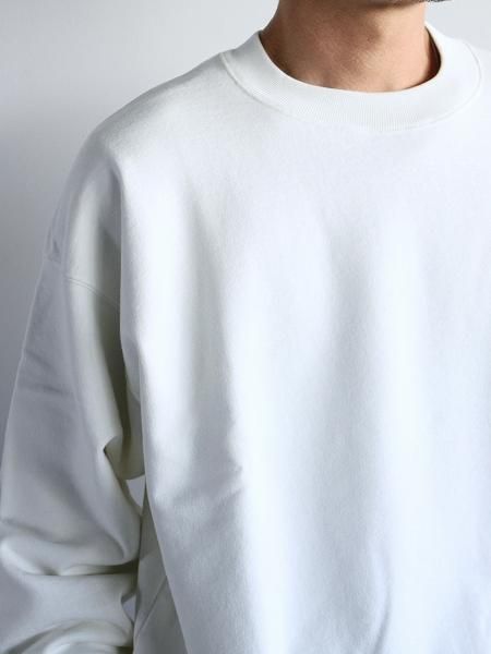 awasa (掠) Supima Aging Cotton Crew Neck Sweat / White (aws3-02001)