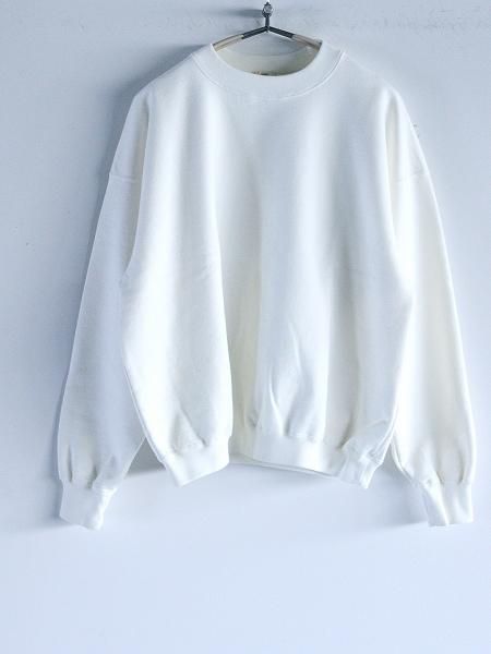 awasa (掠) Supima Aging Cotton Crew Neck Sweat / White (aws3-02001)