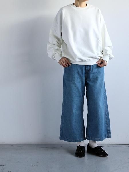 awasa (掠) Supima Aging Cotton Crew Neck Sweat / White (aws3-02001)