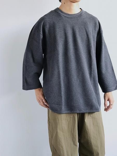 ブラームスblurhms ROOTSTOCK サーマルBaseball Tee blurhms ROOTSTOCK Baseball Tee Black