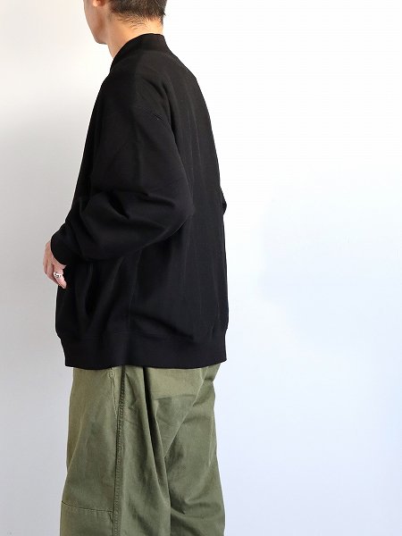 blurhmsROOTSTOCK Soft&Hard Sweat Snap Cardigan / Black