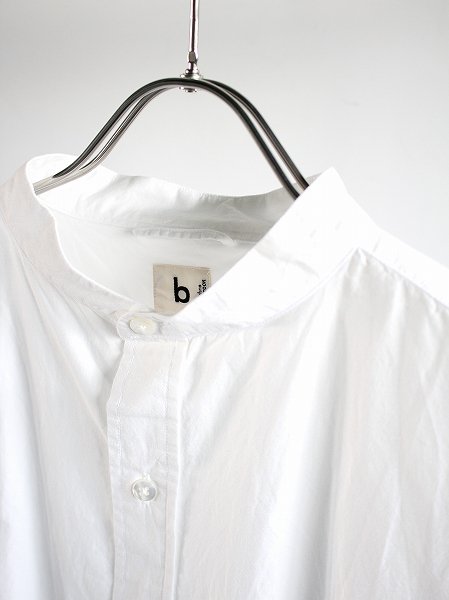 blurhms ROOTSTOCK　Selvage Broad Band Collar Shirt / White