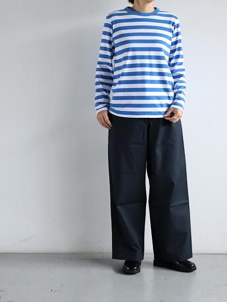 eleven 2nd | Long T-shirt | Cotton Border Jersey | White