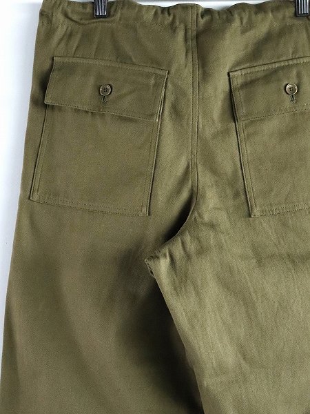 eleven 2nd (֥󥻥) Cotton Wool Wide Pants / Olive (åȥ󥦡 磻ɥѥ)