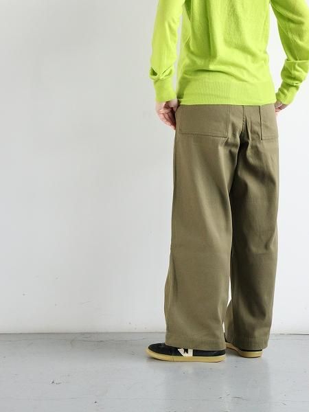 eleven 2nd Cotton Wool Wide Pants / Olive