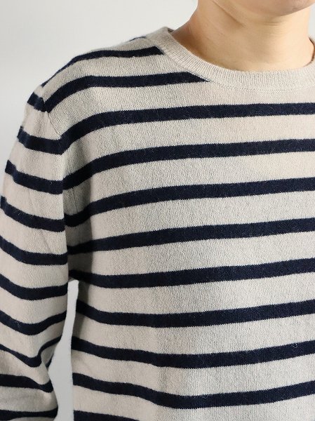 eleven 2nd / ֥󥻥ɡCashmere no.2 - Mens Round Neck Border  / ߥ 󥺥饦ɥͥåܡ