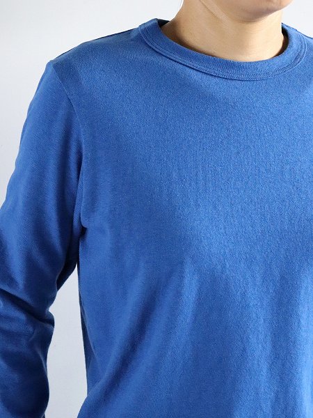 eleven 2ndPlain Cotton Jersey Long T-shirt / col.Ink Blue