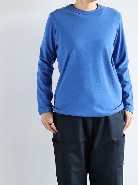 eleven 2ndPlain Cotton Jersey Long T-shirt / col.Ink Blue