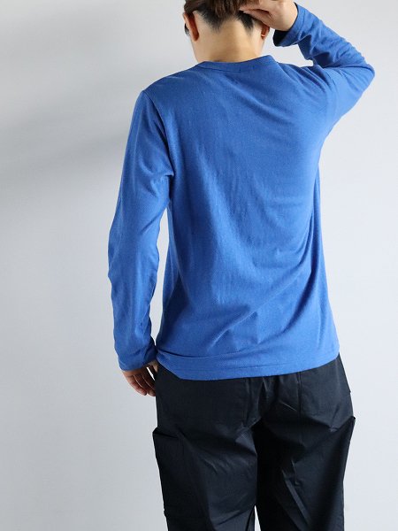 eleven 2ndPlain Cotton Jersey Long T-shirt / col.Ink Blue