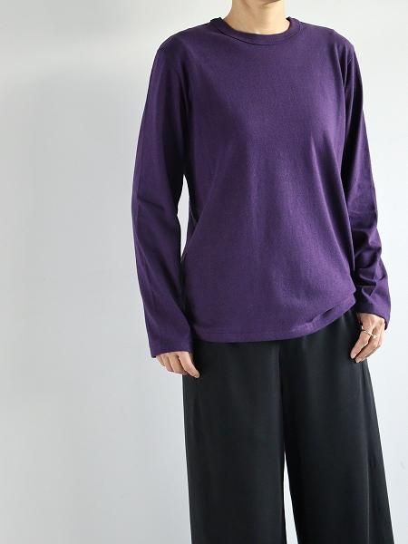 eleven 2ndPlain Cotton Jersey Long T-shirt / Purple