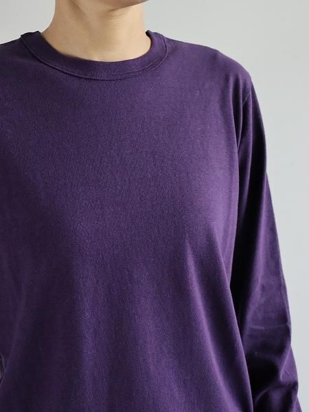 eleven 2ndPlain Cotton Jersey Long T-shirt / Purple